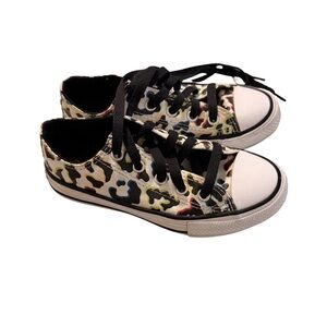 Converse Chuck Taylor All Star Kids Sneakers Leopard Print Size 12